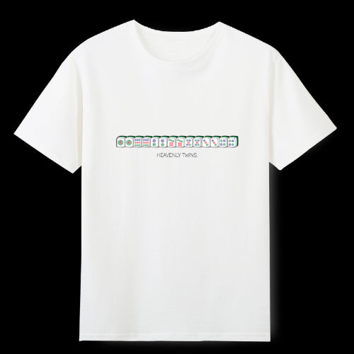 T-SHIRT: Mahjong HEAVENLY TWINS Design (WHITE)