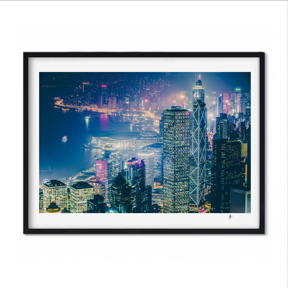 Dark Slate Gray COLLECTOR'S PRINT - Hong Kong Lights Up