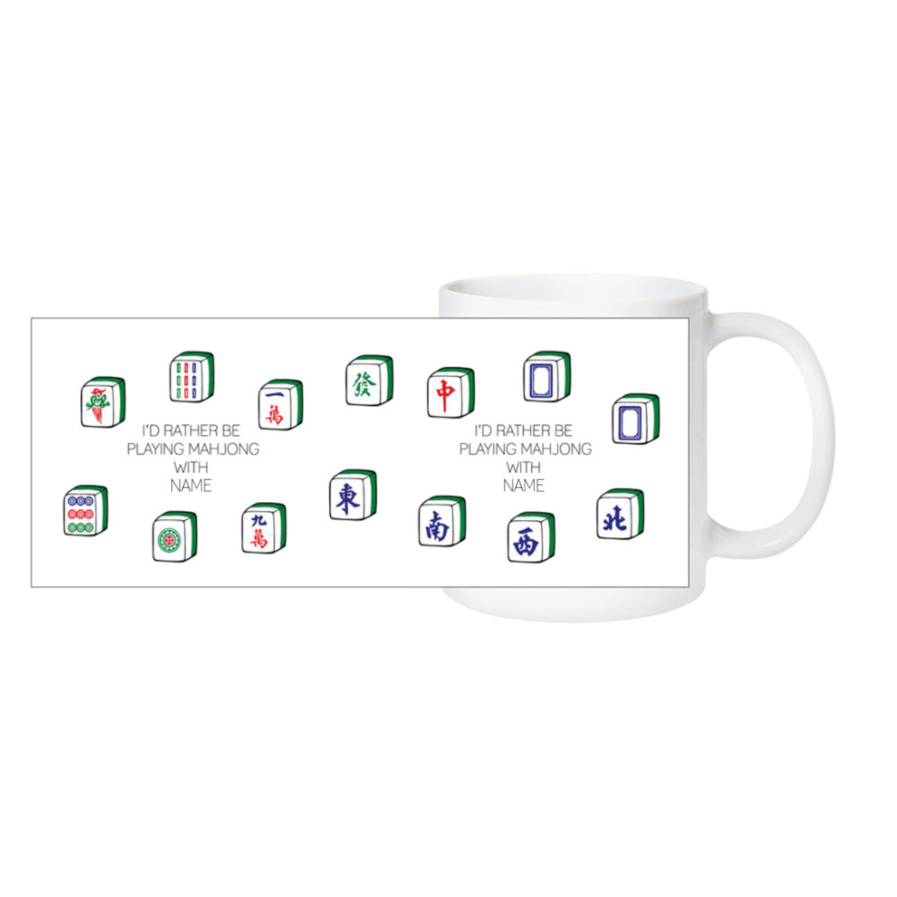 PERSONALISED MUG: Rather Be Playing Mahjong