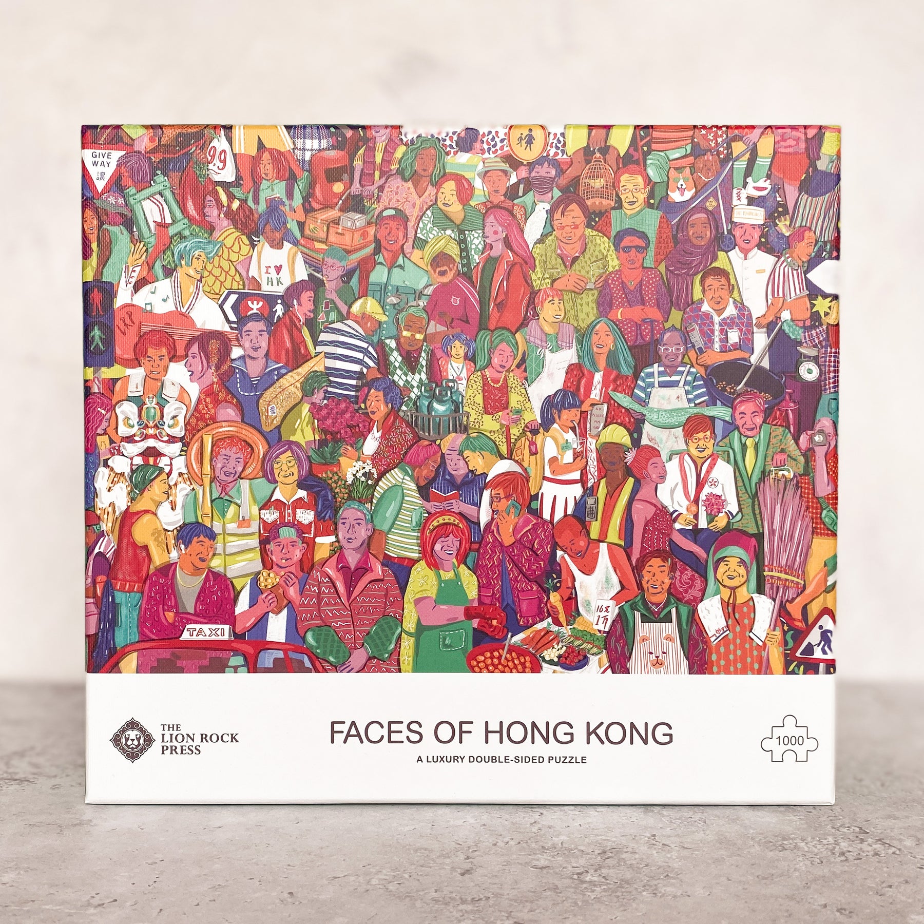 LUXURY DOUBLE-SIDED 1000pc PUZZLE: Faces of Hong Kong