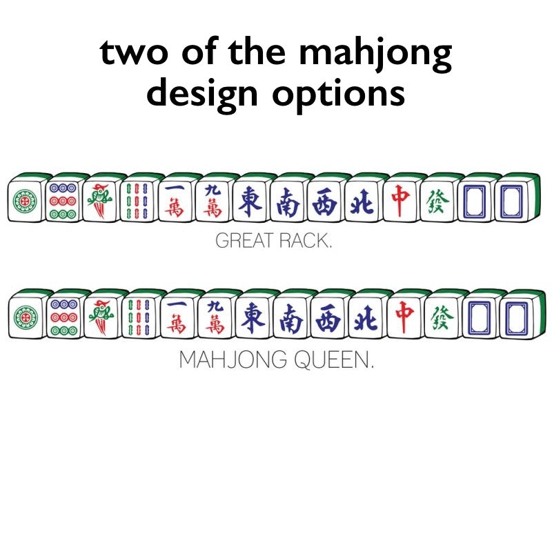 T-SHIRT: MAHJONG Design (WHITE)