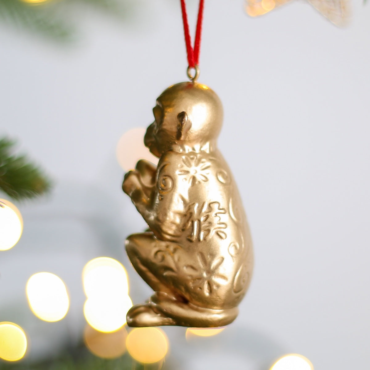 ZODIAC HANGING DECORATION: Gold Monkey