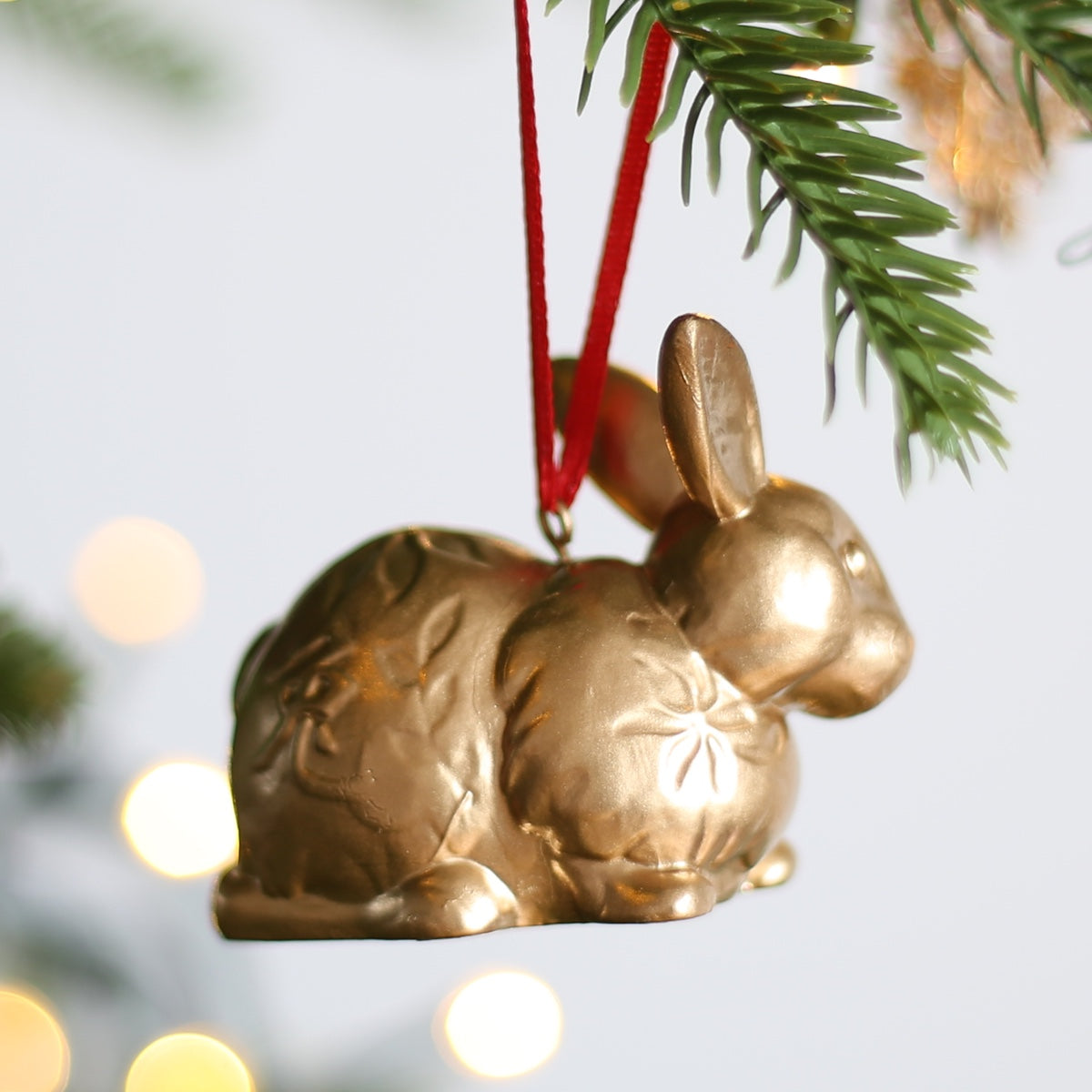 ZODIAC HANGING DECORATION: Gold Rabbit