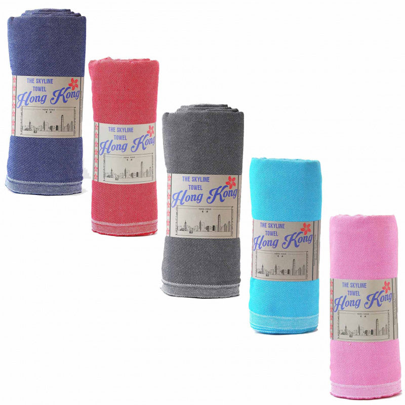 Rosy Brown TURKISH TOWEL: HK SKYLINE (5 Colours Available)