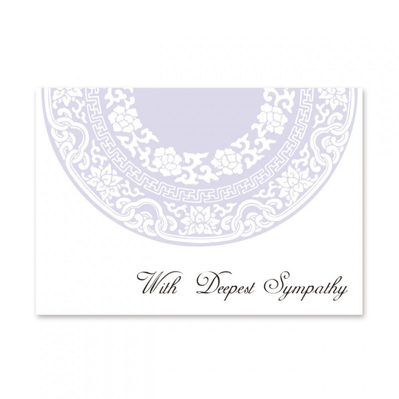Lavender GREETING CARD: With Deepest Sympathy