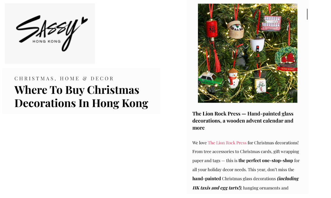 Sassy Hong Kong November 2025