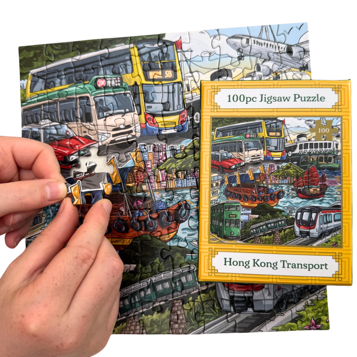 NEW 100PC PUZZLE: Hong Kong Transport