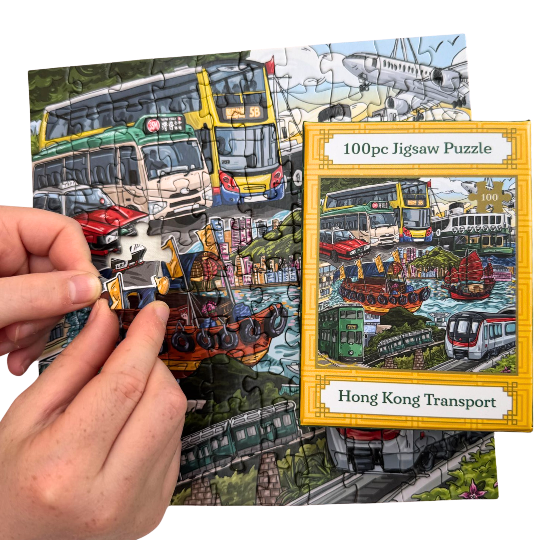 NEW 100PC PUZZLE: Hong Kong Transport