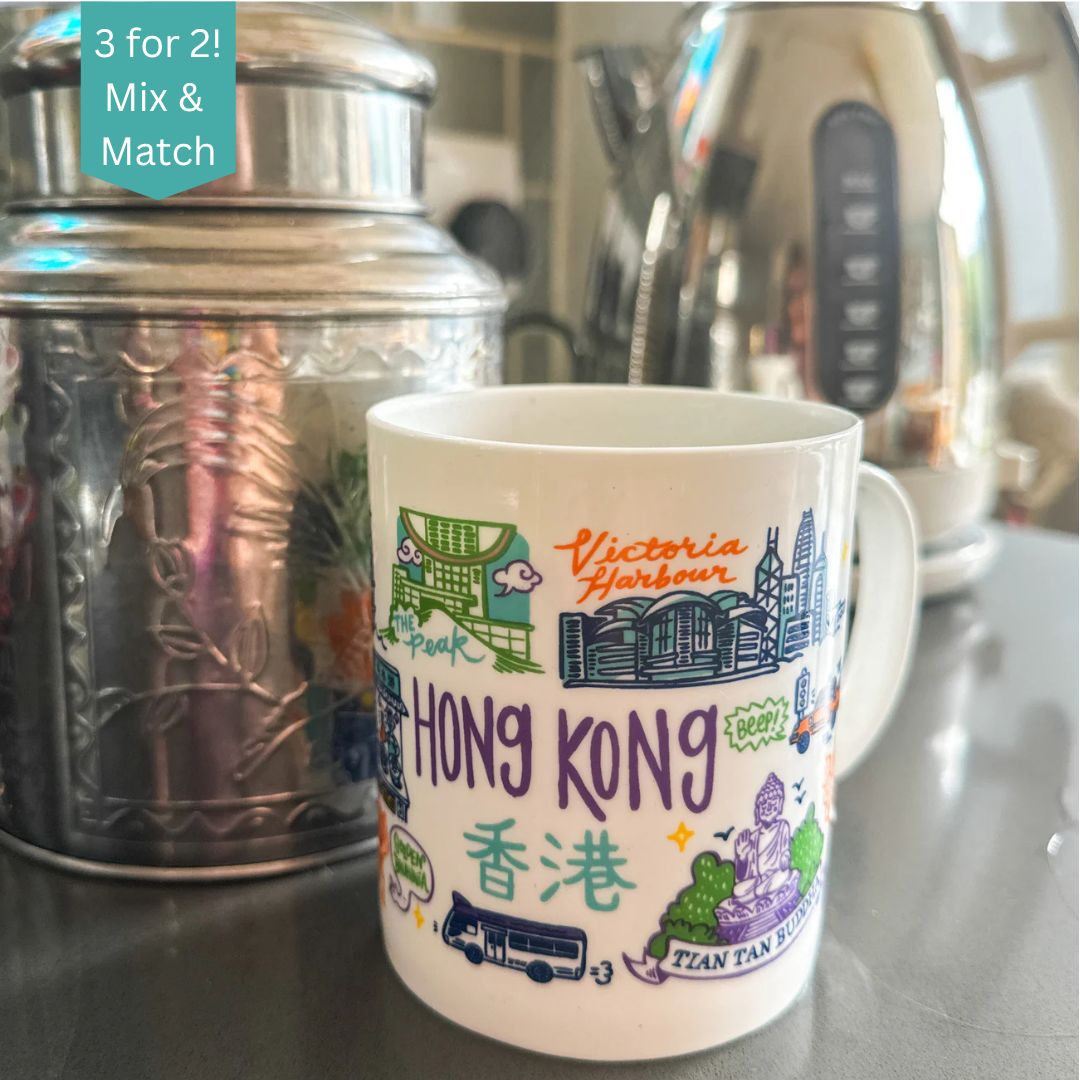 BONE CHINA MUG: Colourful Hong Kong