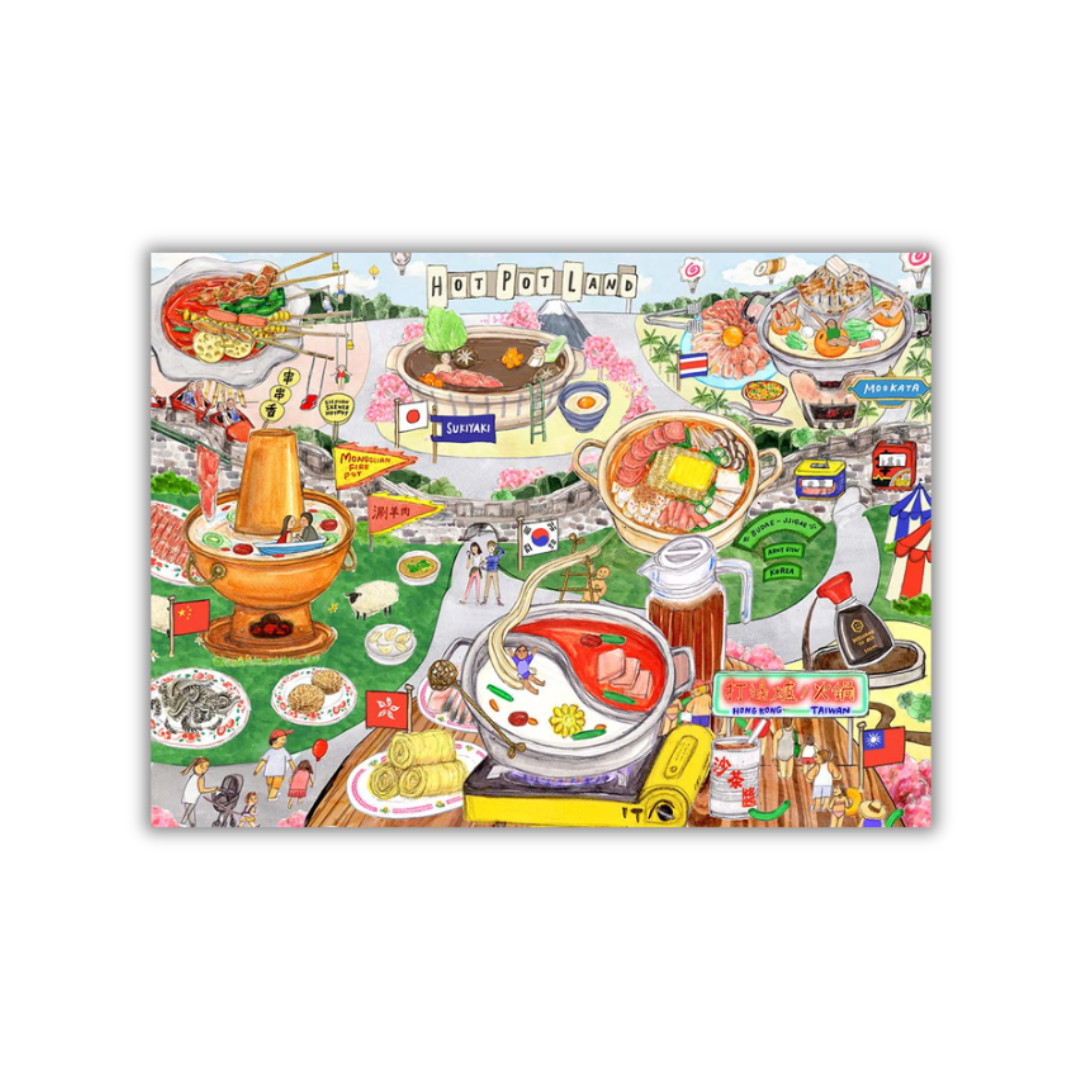 PUZZLE: Hong Kong 500pc Puzzle Mystery- Hot Pot Land