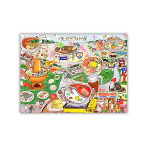 PUZZLE: Hong Kong 500pc Puzzle Mystery- Hot Pot Land
