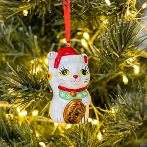 HANGING DECORATION: Santa Lucky Cat