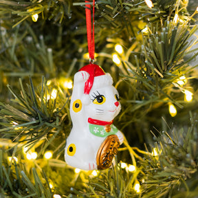 HANGING DECORATION: Santa Lucky Cat