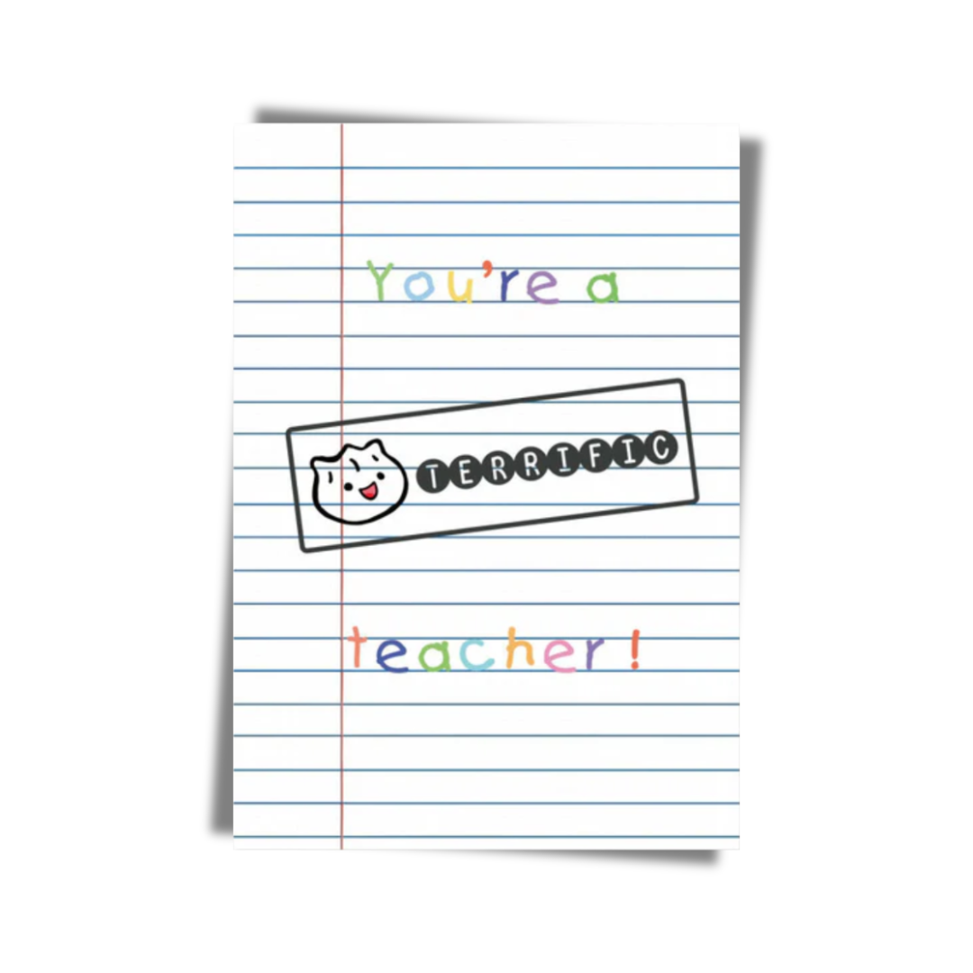 GREETING CARD: You're a Terrific Teacher