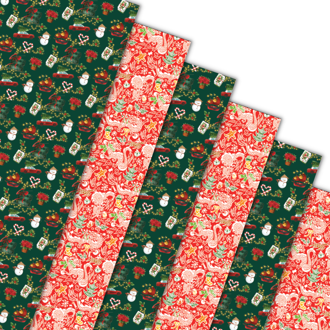 CHRISTMAS CHARITY GIFT WRAP AND TAGS: 10 sheets