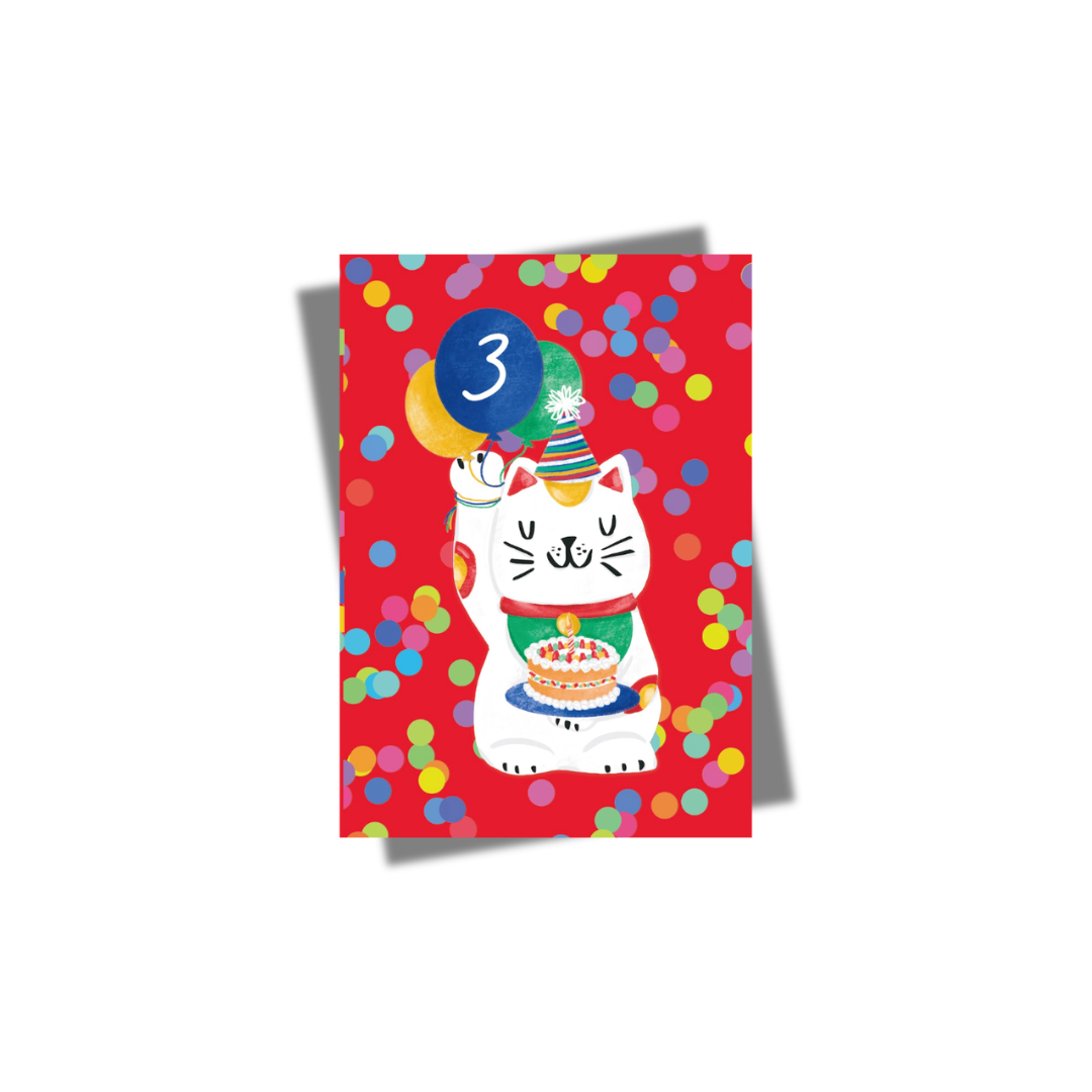GREETING CARD: Lucky Cat (Age 1-5)