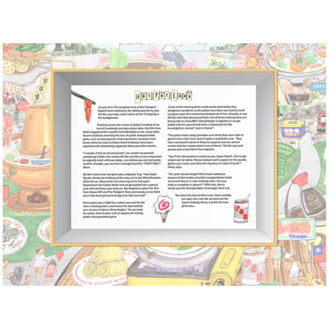 PUZZLE: Hong Kong 500pc Puzzle Mystery- Hot Pot Land