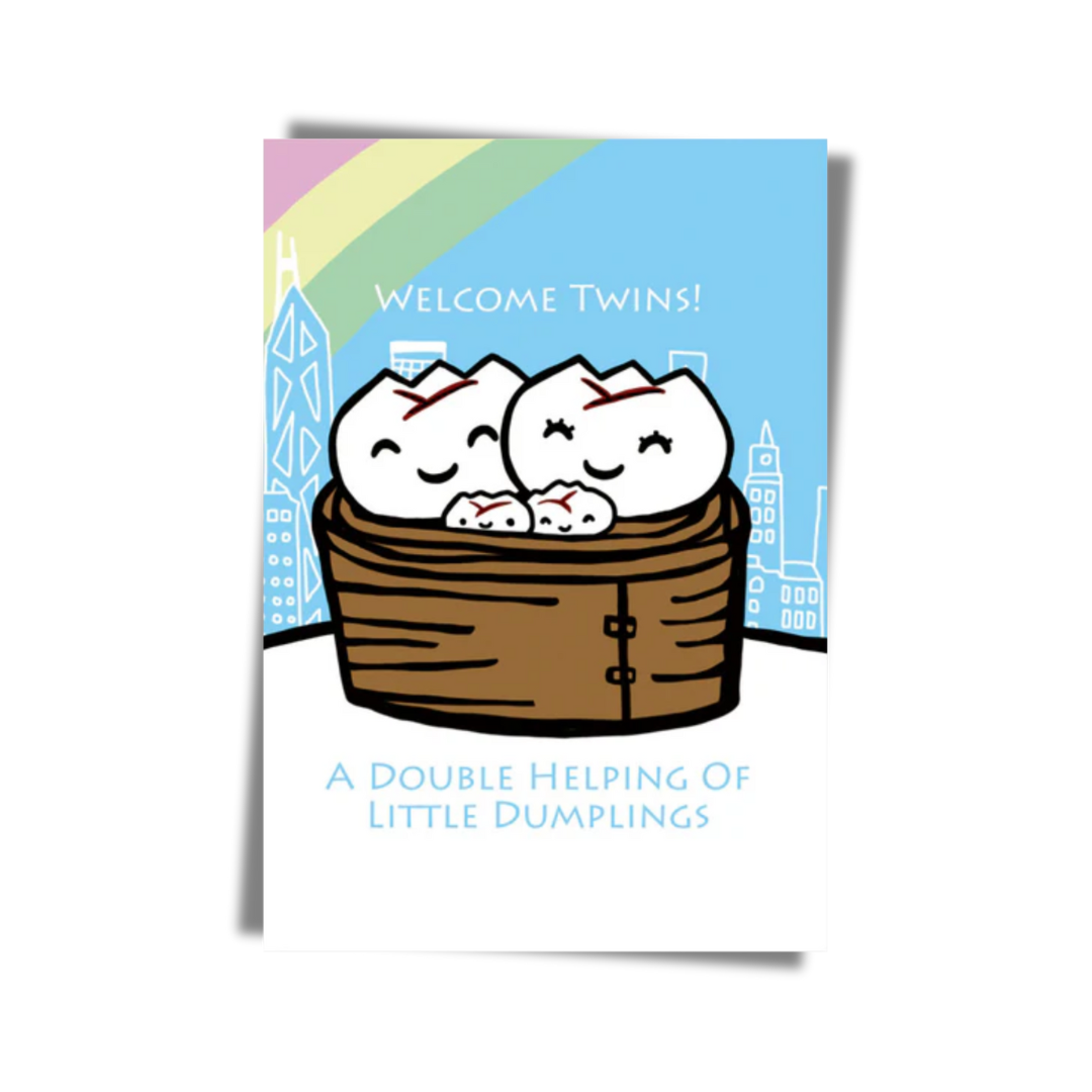 GREETING CARD: Welcome Twins