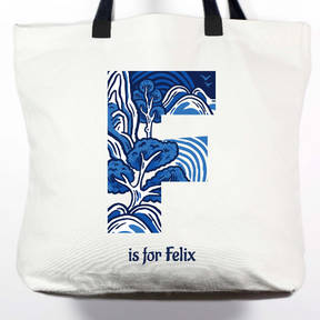 PERSONALISED TOTE BAG: Chinoiserie Alphabet A-Z