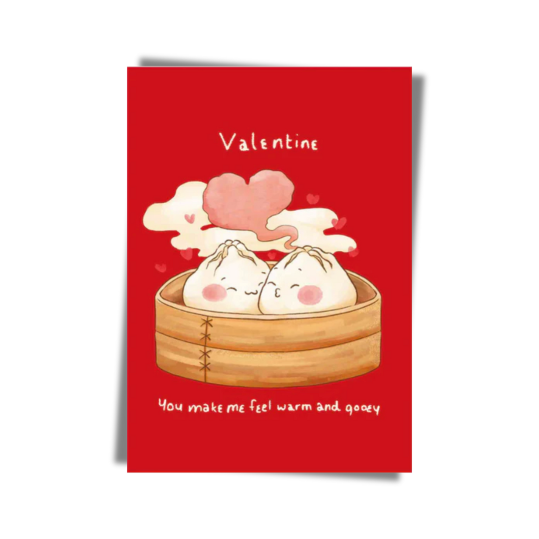 GREETING CARD: VALENTINE - Warm And Gooey Dumplings (2 sizes)