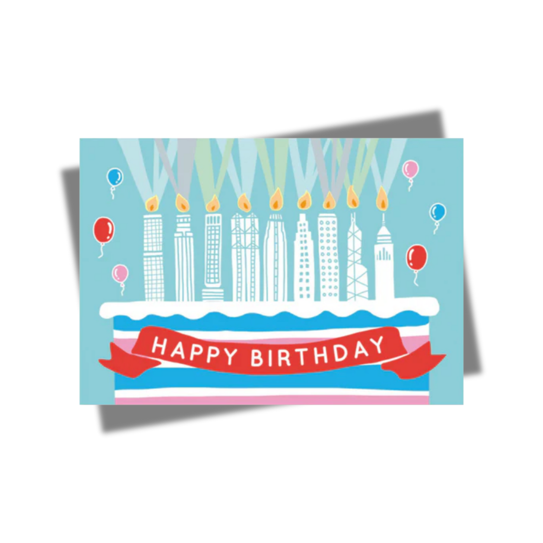 GREETING CARD: Jade Lightshow Cake