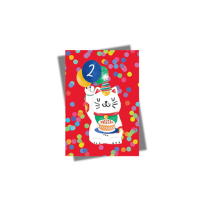 GREETING CARD: Lucky Cat (Age 1-5)