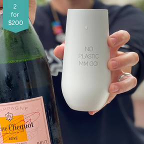 CHAMPAGNE FLUTE: #NoPlasticMmGoi