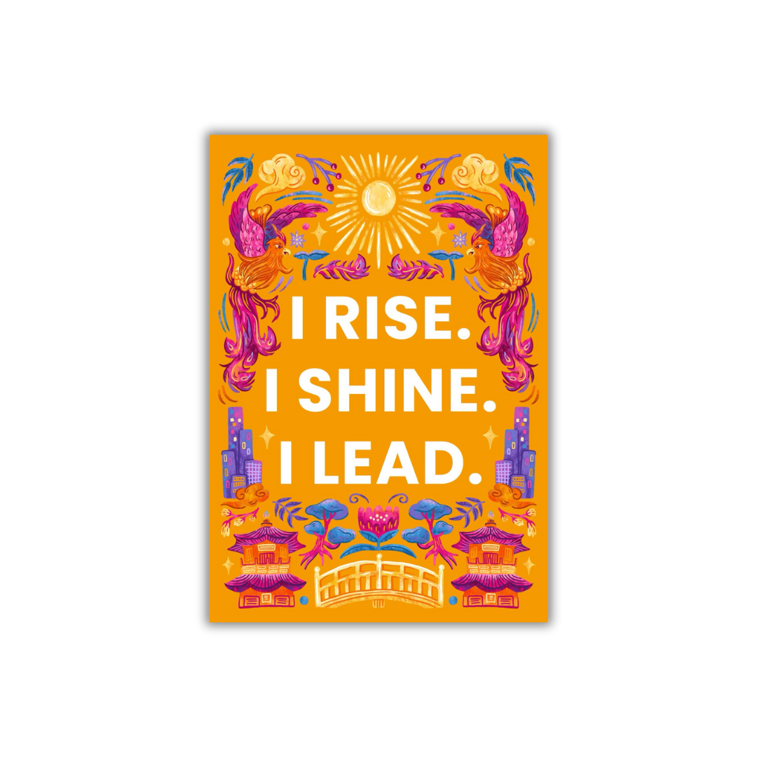ROKSAAN POSTCARD: I Rise. I Shine. I Lead