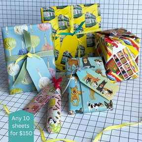 GIFT WRAP: Single sheet (various designs)