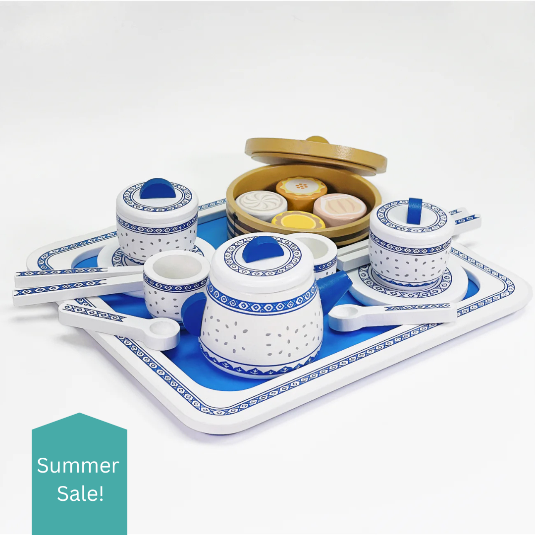 WOODEN TEA SET: Yum Cha