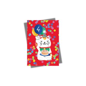 GREETING CARD: Lucky Cat (Age 1-5)
