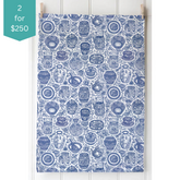 TEA TOWEL - Blue & White
