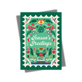 CHARITY CHRISTMAS CARD: Green Stamp (single)