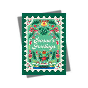 CHARITY CHRISTMAS CARD: Green Stamp (single)