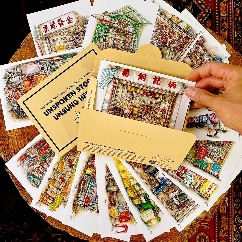 ALVIN C.K. LAM POSTCARD SET: Set of 16 - Unspoken Stories, Unsung Heroes of Hong Kong