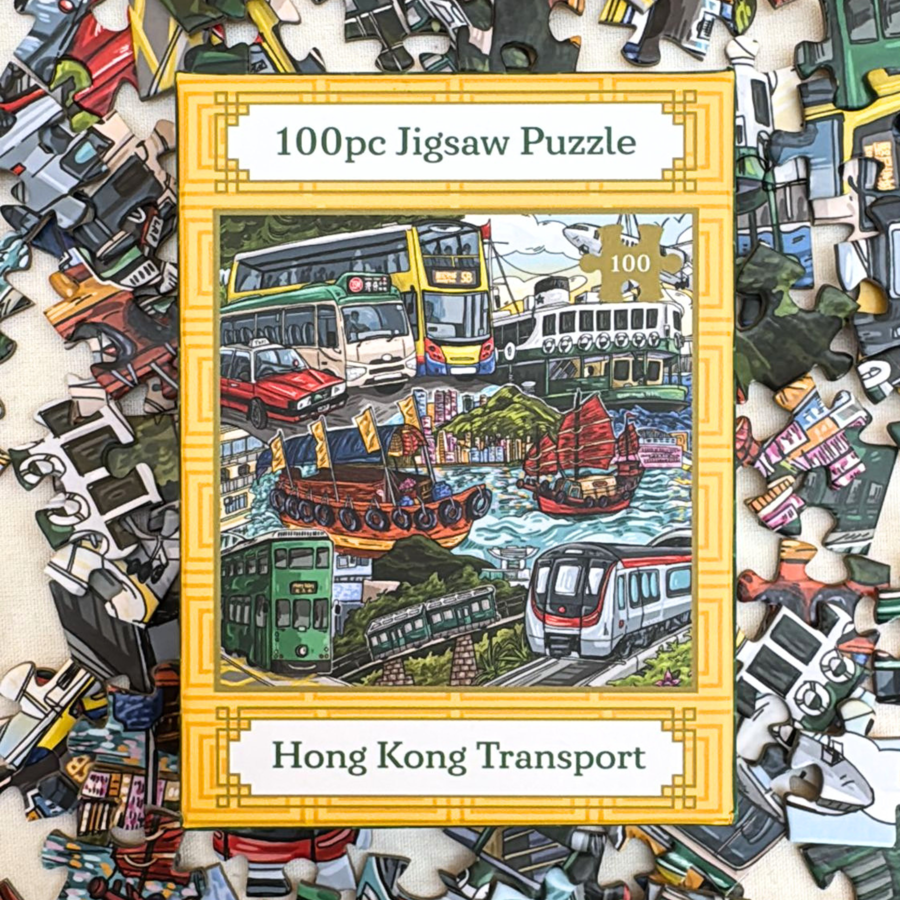 NEW 100PC PUZZLE: Hong Kong Transport