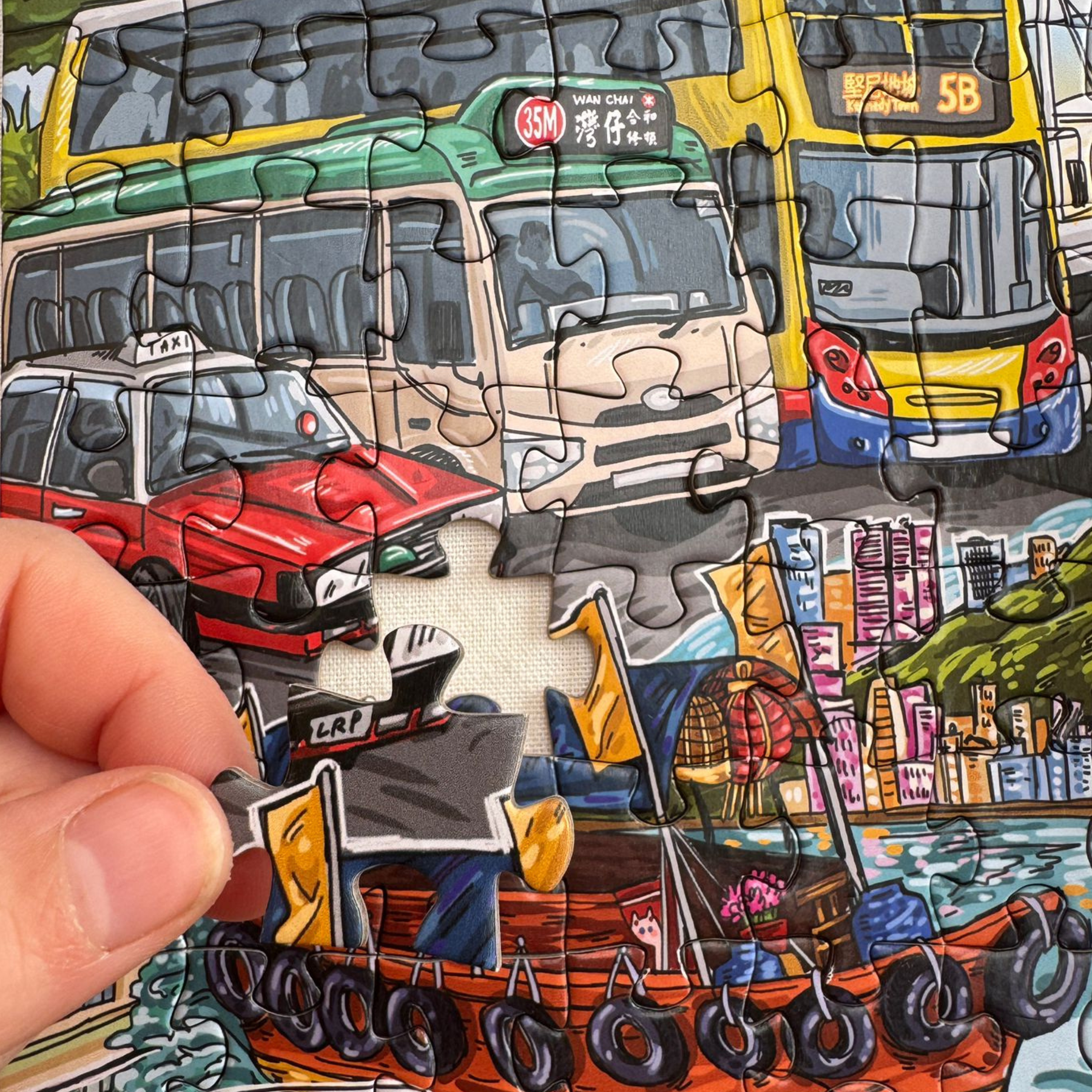 NEW 100PC PUZZLE: Hong Kong Transport