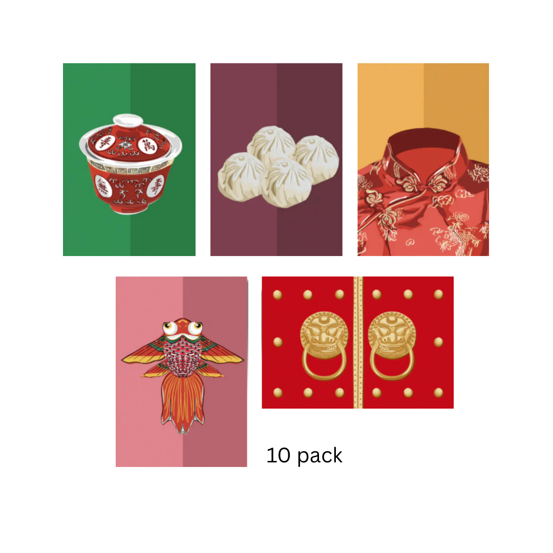 GREETING CARDS PACK of 10 - Black Friday Unforgettable Hong Kong