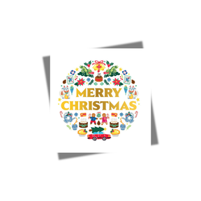 PRE-ORDER CHARITY CHRISTMAS CARDS: Christmas Roundel Merry Christmas (8 pack)