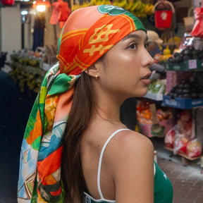 PREMIUM SILK SCARF: Hong Kong Heritage