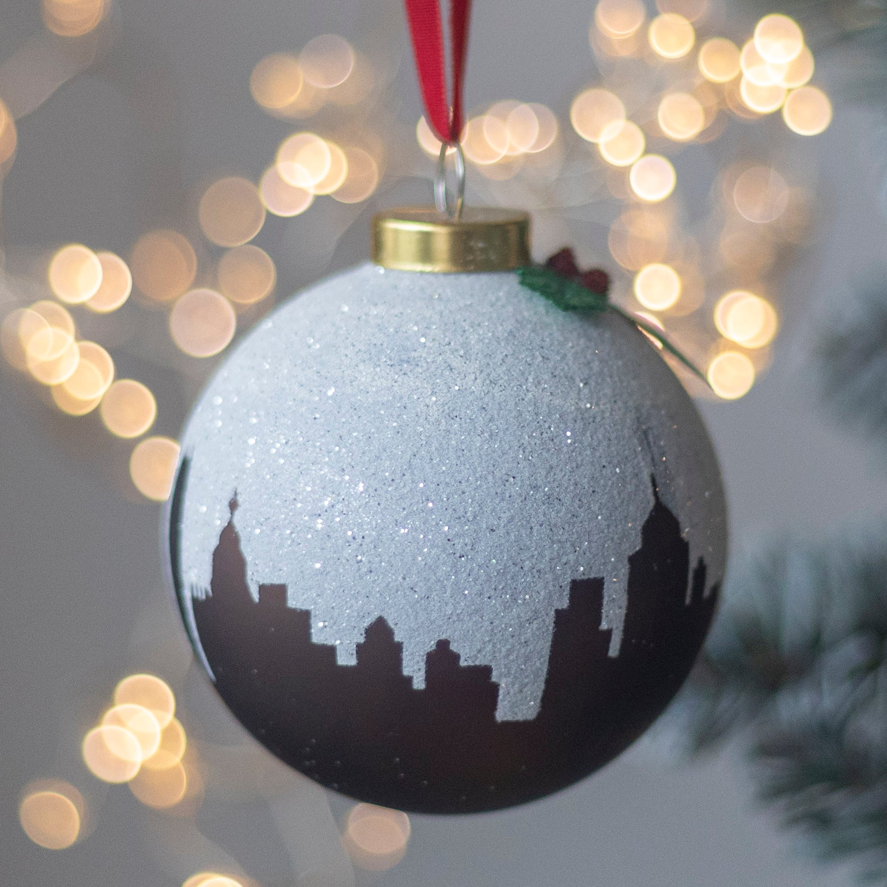 GLASS BAUBLE: Xmas Pudding