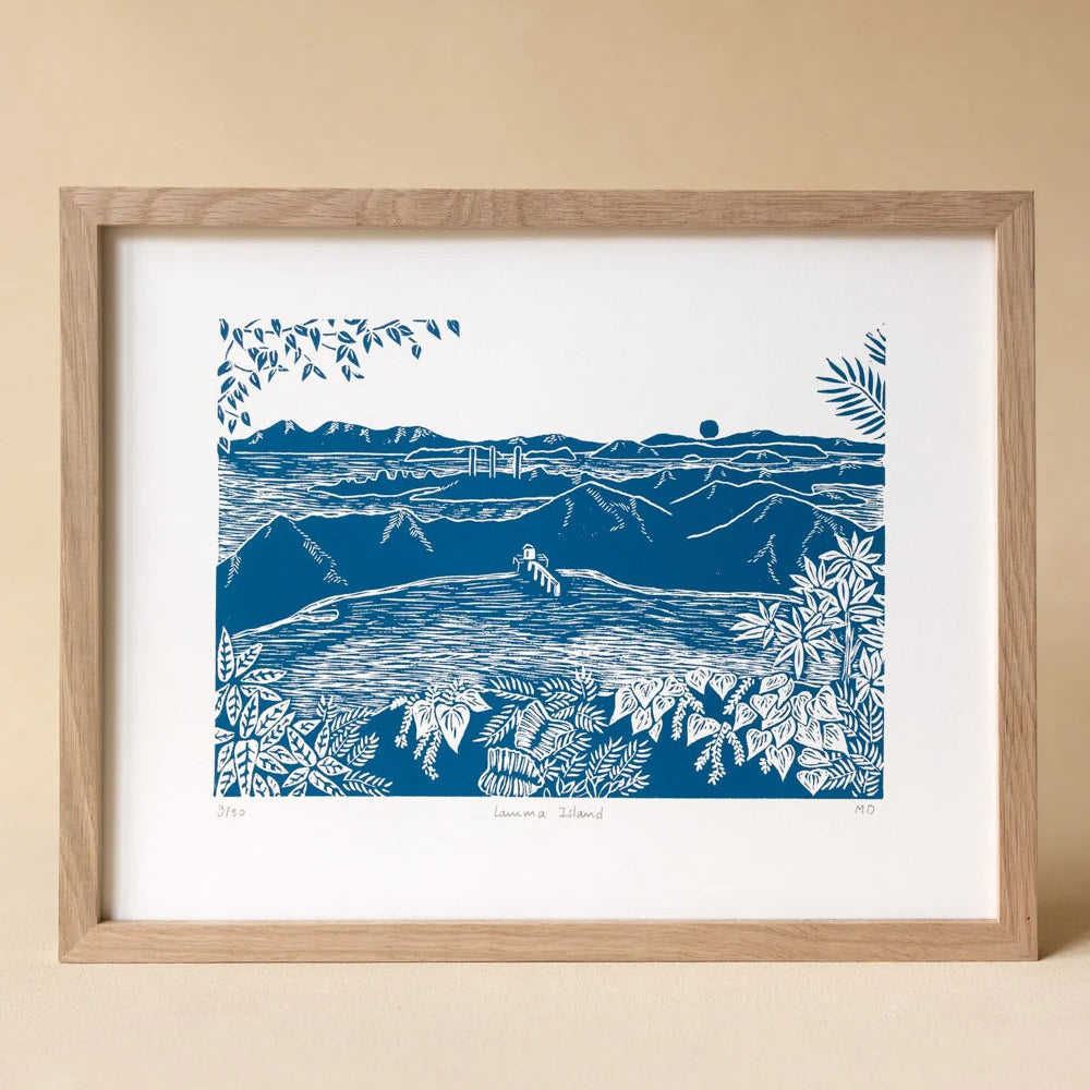 COULEUR AUBE PRINT: Lamma Island Linoprint
