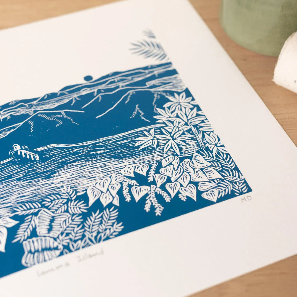 COULEUR AUBE PRINT: Lamma Island Linoprint