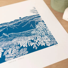 COULEUR AUBE PRINT: Lamma Island Linoprint
