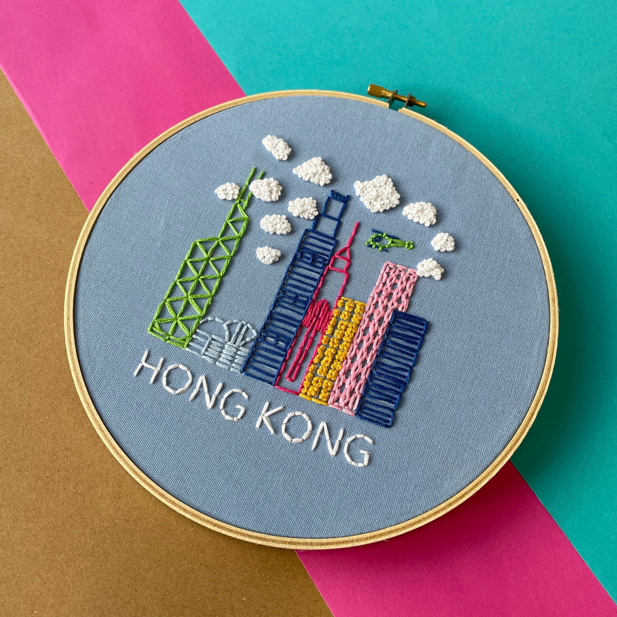 EMBROIDERY KIT: Daytime Skyline