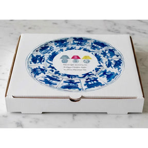 6 PC COASTER SET: Antique Chinese Plates- Blue & White