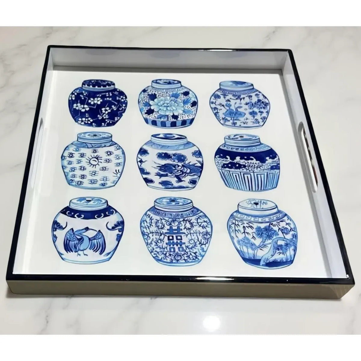 LACQUER TRAY: Ginger Jars