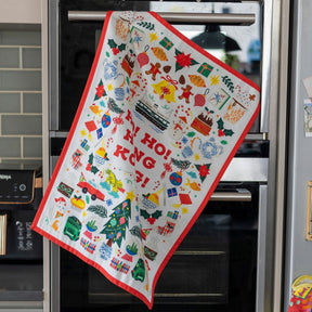 CHRISTMAS TEA TOWEL: Ho Ho Hong Kong