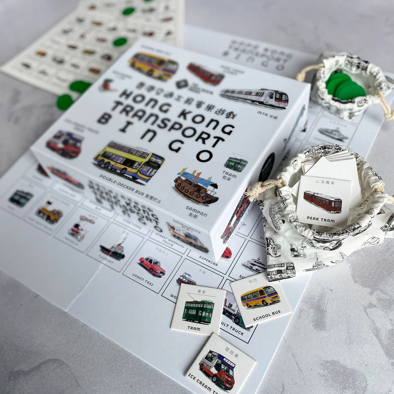 HONG KONG Transport Bingo Bilingual Edition