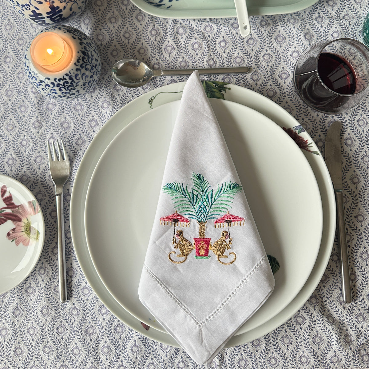 100% COTTON NAPKIN 4PC SET: Oriental Oasis